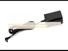 Adaptateur de prise compact de 24W interchangeable OD5.5mm Connecteur mâle 1A Courants AU UE US UK Version de prise